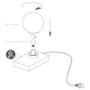 Stołowa lampka dotykowa Davi 5900011-32 RL Light kula czarna biała