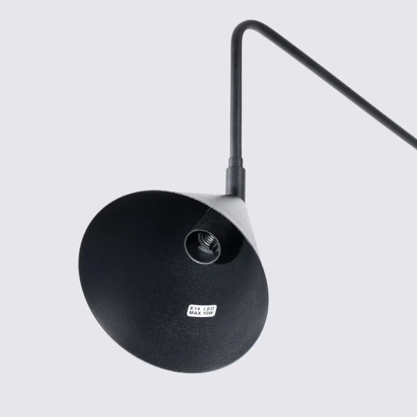 Lampa ścienna na wysięgniku NOX SL.1697 z wtyczką regulowana czarna