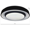 Plafon LAMPA sufitowa NAOMI ML6406 Milagro okrągła OPRAWA metalowa LED 24W 3000K - 6000K RGB gwiezdny efekt czarna