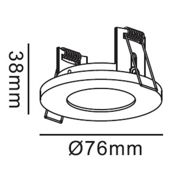 Wpuszczana LAMPA sufitowa LAGOS LP-440/1RS WH Light Prestige podtynkowa OPRAWA oczko do zabudowy IP65 białe