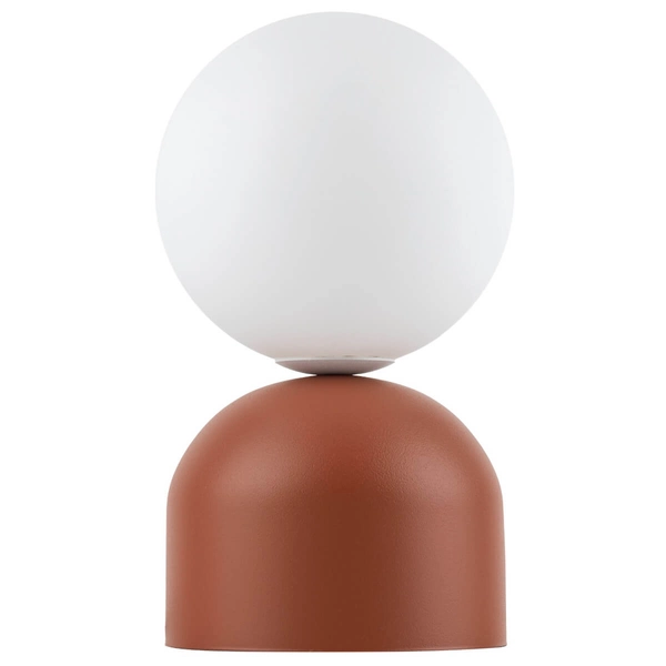 Lampka stolikowa do biura Miki 16042 bombka bańka biała ceglana