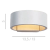 LAMPA ścienna BARRY MB13006051 6B Italux kinkiet OPRAWA okrągła LED 6W 3000K metalowa biała