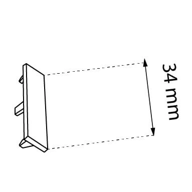 Zakończenie do szyny magnetycznej Komatsu 6046 Shilo czarny