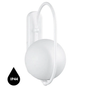 Ścienna lampa do łazienki Koban KOD110S0 metalowa szklana IP44 biała