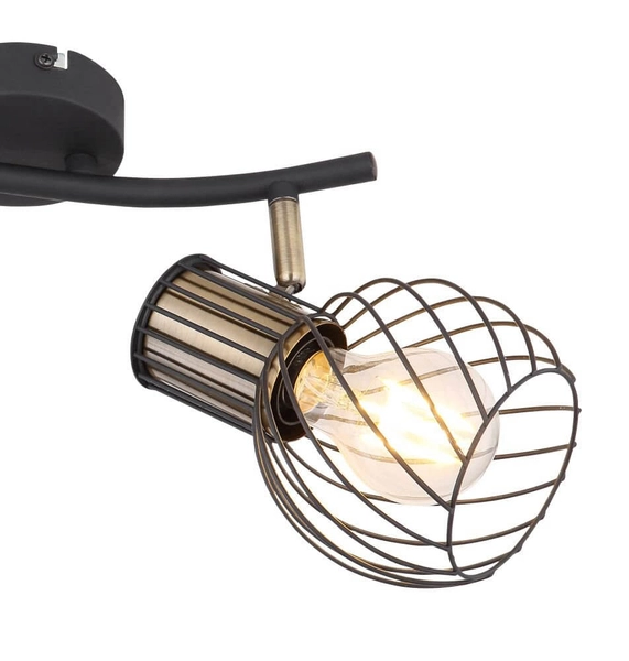 Lampa sufitowa Argusto 54013-2 industrial spoty czarne złote