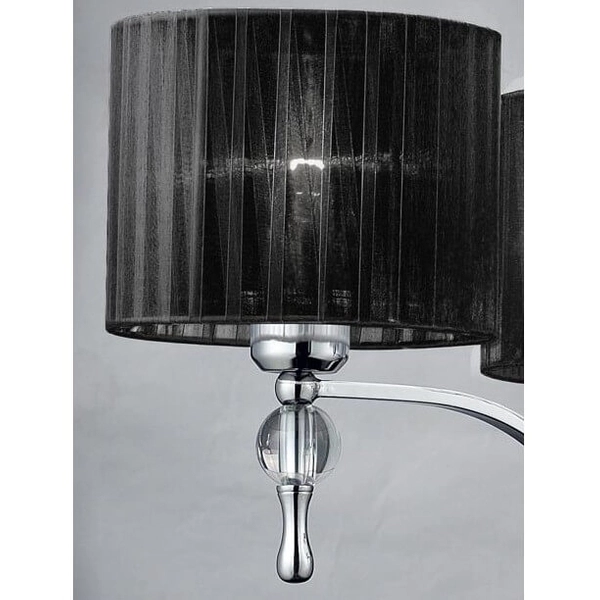 Wisząca lampa pałacowa Impress nad stolik czarna chrom