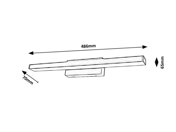 Kinkiet LAMPA ścienna JOHN 5732 Rabalux łazienkowa OPRAWA metalowa LED 12W 3000K nad lustro IP44 czarna