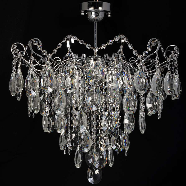 LAMPA sufitowa VEN E 1271/6 kryształowa OPRAWA pałacowa plafon crystal przezroczysty