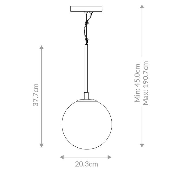 Wisząca lampa Kepler QN-KEPLER-1P-S-BG LED 10W 3000K kulista złoty biały