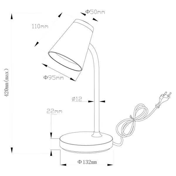 Biurkowa lampa CHICO ML1443 LED 4,5W 4000K z regulacją czarna