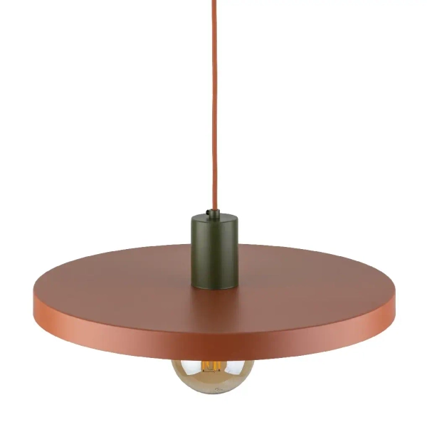 Minimalistyczna lampa wisząca Sila 10750 abażur ceglany zielony