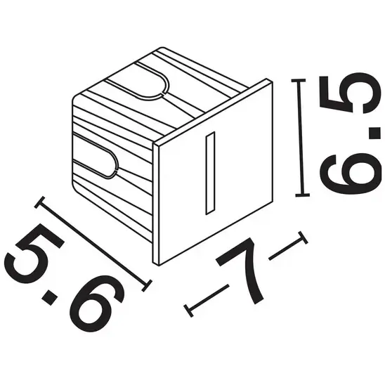 Kinkiet ścienny wpustowy CANIVRA LE75330 LED 3W 3000K IP65 biały