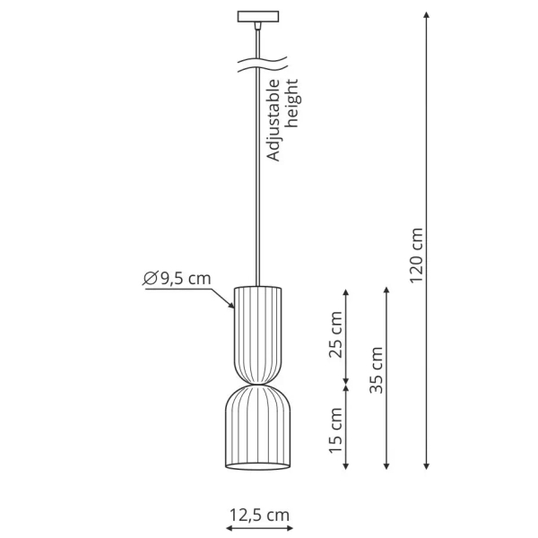 Skandynawska lampa wisząca Balera LP-0309/1P Red matowy czerwony