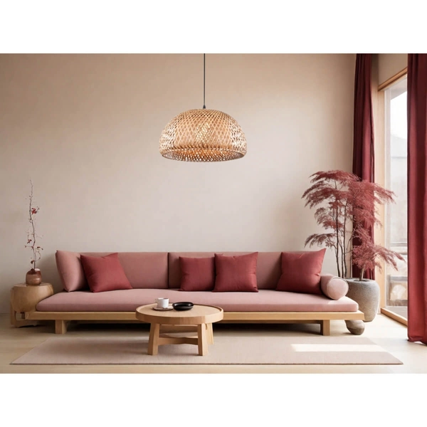 Lampa wisząca ekologiczna Parral LE42138 bambusowa beżowa