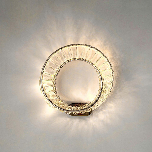 Kryształowa lampa ścienna Wave MSE1501100187 Moosee LED 9W 3000K chrom