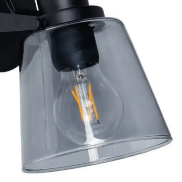 Łazienkowy kinkiet ścienny Badosa S230827401 Zumaline IP44 czarny dymiony