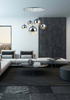 Glamour LAMPA wisząca FERMI P140-PL-170-5-N Maytoni okrągła OPRAWA szklany ZWIS kaskada kryształki chrom przezroczyste