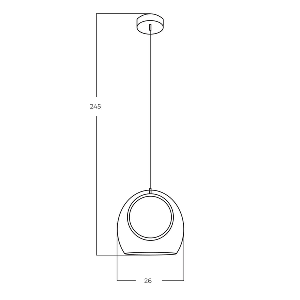 Lampa zwisowa szklana NICOLE AZ6195 Azzardo LED 8W 3000K przezroczysta