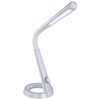 Elastyczna LAMPA stojąca MITTI 58376S Globo regulowana LAMPKA biurkowa LED 8W 3000K - 6300K z portem USB srebrna