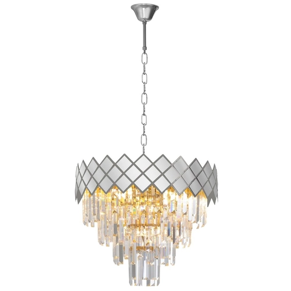 Kryształowy żyrandol Carisma ML8889 Milagro do salonu glamour chrom
