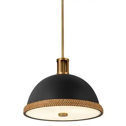 Kopułowa lampa wisząca nad stół Doral QN-DORAL-P-M-BK czarny mosiądz