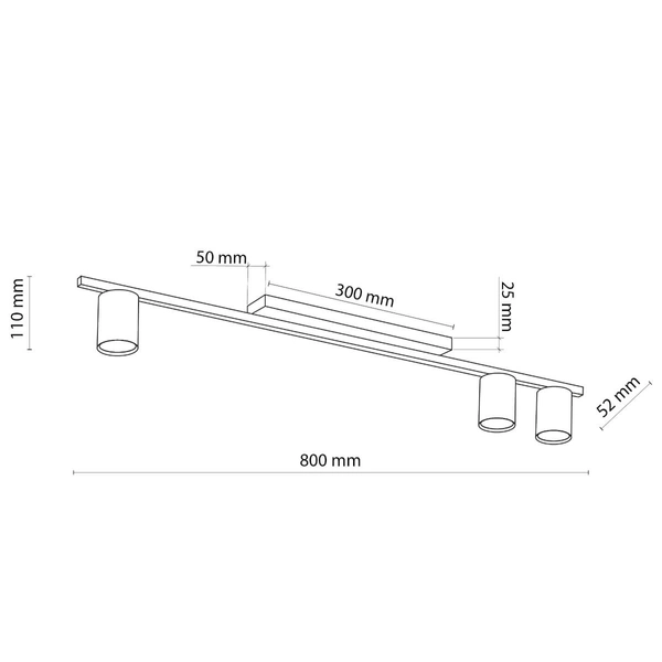 Loftowa nasufitowa lampa Logan 4570 tubka do przedpokoju biała