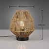Lampka stołowa Miki R51101026 RL Light pleciona do sypialni brązowa