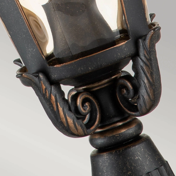 Latarnia zewnętrzna Baltimore BT4-M Elstead szklana bursztynowa brązowa