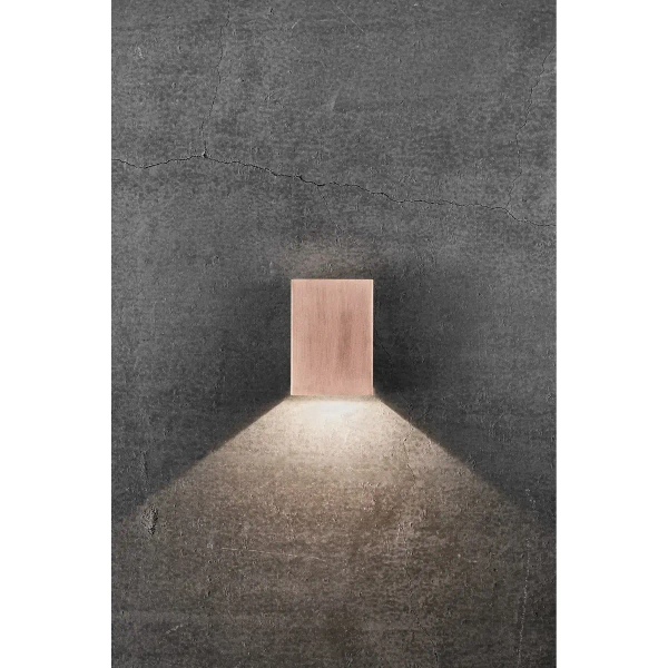 Prostokątna lampa elewacyjna FOLD 2019041030 LED 7,5W 3000K IP54 miedziany