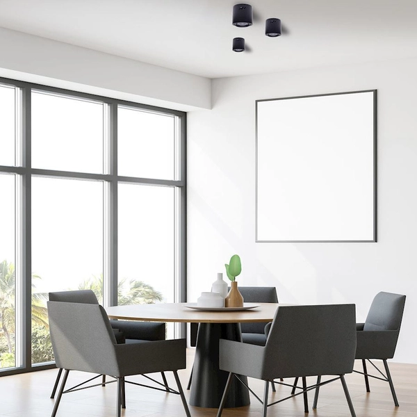 Downlight LAMPA sufitowa TUBO MAXI ML227 Milagro metalowa OPRAWA spot tuba z regulacją czarna