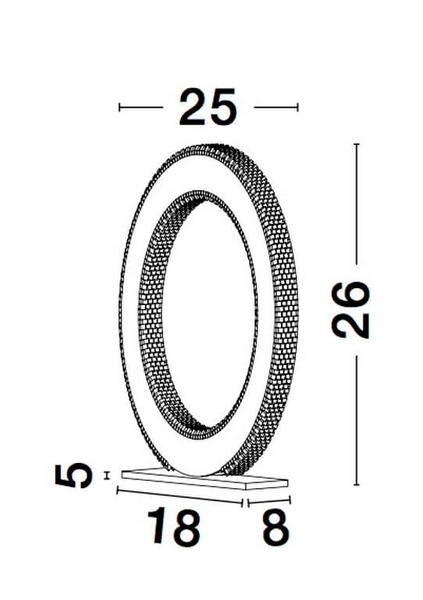 Stołowa lampa glamour Monte ring crystal LED 20W 3000K złoty