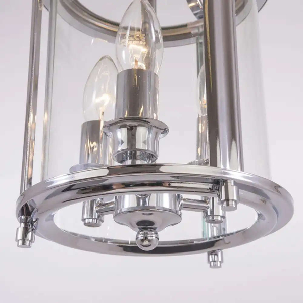 Industrialna LAMPA wisząca NEW YORK P03427CH Cosmolight szklana latarenka do salonu przezroczysta