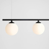 Szklana lampa wisząca BERYL 1006E_1 Aldex kule nowoczesne do jadalni białe