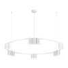 Wisząca lampa tuba GENESIS ML0377 podłużna metalowa biała