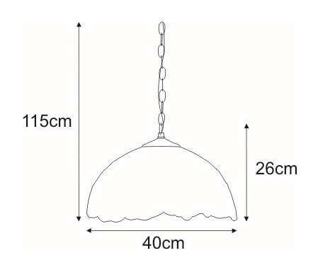 Lampa wisząca Witraż K-P161122 na łańcuchu kremowa brązowa
