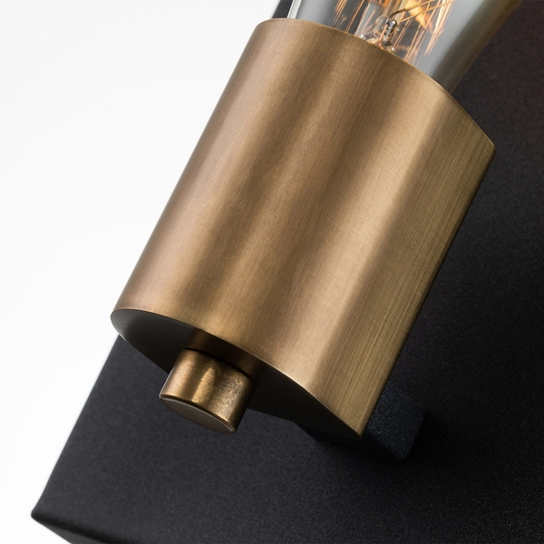 Kinkiet ścienny QN-SILAS1-DZ antyczny czarny mosiądz