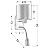 Kinkiet LAMPA ścienna SYLWANA 21-29317 Candellux abażurowa OPRAWA na peszlu LED 3W 3000K burgund 