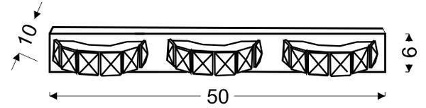 Ledowy kinkiet Shipi 23-45324 Candellux kryształowy glamour przezroczysty