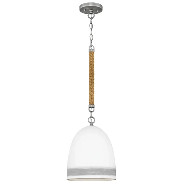 Kuchenna lampa wisząca Nash HK-NASH-P-AN marynistyczna nikiel biały