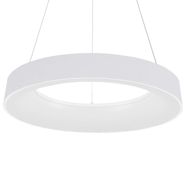 LAMPA wisząca GIULIA 5304-880RP-WH-3 Italux okrągła OPRAWA metalowy zwis LED 80W 3000K pierścień ring biały