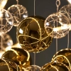 Wisząca lampa Muni 102608 LED 8,53W 3000K balls kule złoty przezroczysty