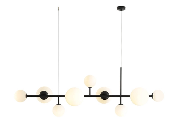 Loftowa lampa wisząca Dione 1092N1 nad wyspę czarna biała