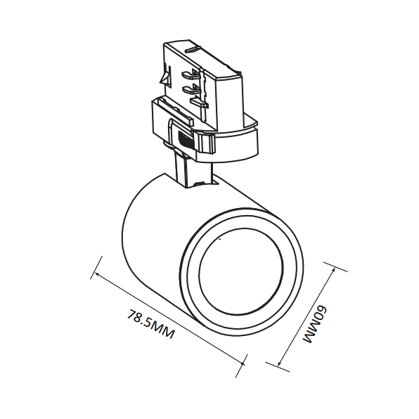 Reflektor biały Snow LP-731/1R Light Prestige tuba do szynoprzewodu 3-fazowego