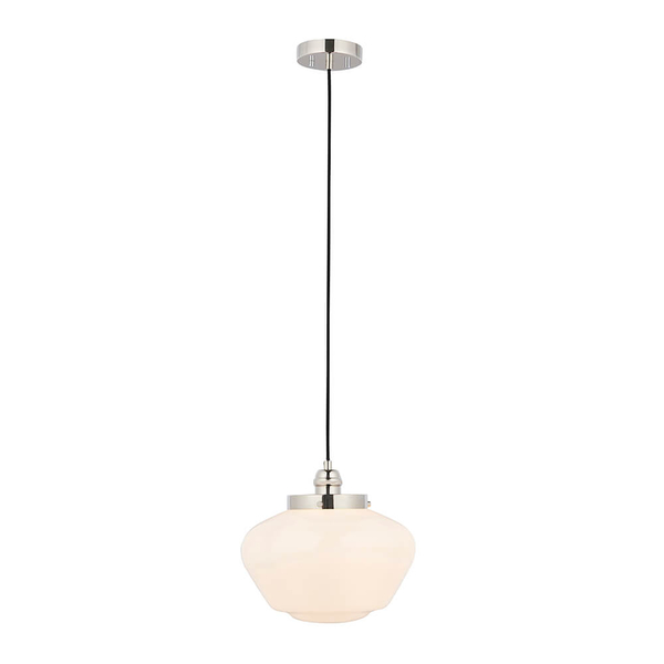 Wisząca lampa do jadalni Camberley 96174 szklana srebrny biały