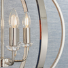 Wisząca lampa retro Ritz 81508 kulista świecznikowa srebrny