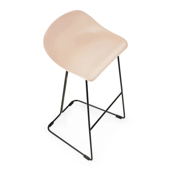 Hoker barowy CARO BAR beżowy czarny MH-007H-BC metalowy do kuchni