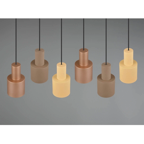 Lampa zwisająca ELIOR DL617319400 kuchenna zwis czarny brązowy multikolor