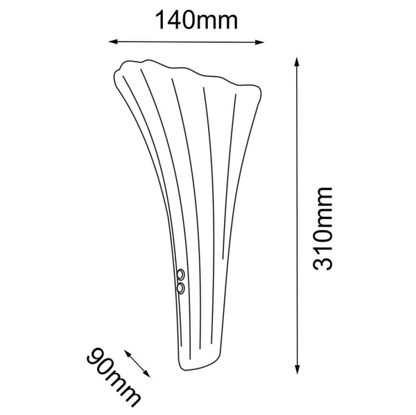 Dekoracyjny kinkiet ścienny Petalo 8796 Amplex muszla szklany biały