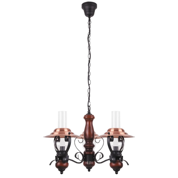 Wisząca lampa latarnia ENNA 7860 Rabalux retro zwis miedziana czarna