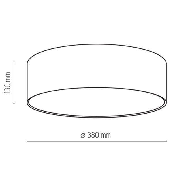 Dziecięcy plafon okrągły Rondo 3229 TK Lighting tkaninowy biały niebieski